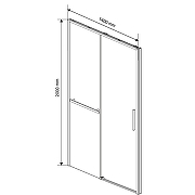 Душевая дверь Vincea Slim Soft 140 VDS-1SS140CLGM профиль Вороненая сталь стекло прозрачное-4