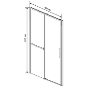 Душевая дверь Vincea Slim Soft 150 VDS-1SS150CLB профиль Черный стекло прозрачное-9