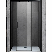 Душевая дверь Vincea Soft 110 VDS-3SO110CLB профиль Черный стекло прозрачное