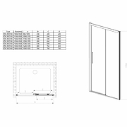 Душевая дверь Vincea Soft 110 VDS-3SO110CLB профиль Черный стекло прозрачное-4