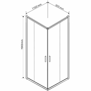 Душевой уголок Vincea Garda 110x80 VSS-1G8011CGB профиль Черный стекло тонированное-6