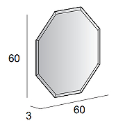Зеркало Cezares 60 45078 с подсветкой многоугольное-7