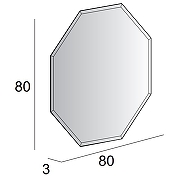 Зеркало Cezares 80 45079 с подсветкой многоугольное-7