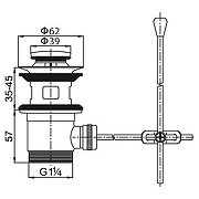 Донный клапан Cezares Czr CZR-SA2-01 Хром-1