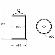 Диспенсер для ватных дисков Cezares Aphrodite APHRODITE-PC-01-M Хром-1