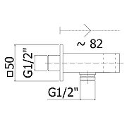 Шланговое подключение Paffoni ZSUP032CR Хром-1