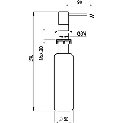 Дозатор для моющего средства Point PN3201AL Серый Хром-1