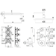 Душевая система Paffoni Modular Box KITMB018CR с термостатом Хром-9