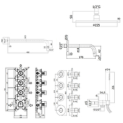 Душевая система Paffoni Modular Box KITMB019NO045 с термостатом Черная матовая-10