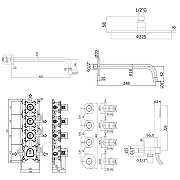 Душевая система Paffoni Modular Box KITMB019NO046 с термостатом Черная матовая-10