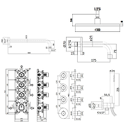 Душевая система Paffoni Modular Box KITMB019NO139KING с термостатом Черная матовая-10