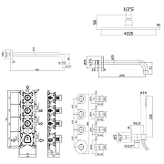 Душевая система Paffoni Modular Box KITMB019NO141 с термостатом Черная матовая-10