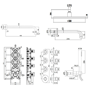 Душевая система Paffoni Modular Box KITMB019NO141KING с термостатом Черная матовая-10