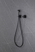 Гигиенический душ со смесителем Abber Rund AF8725B Черный матовый-2
