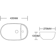 Раковина Ceruttispa 42 CR0050 СТ9611 Белая-2