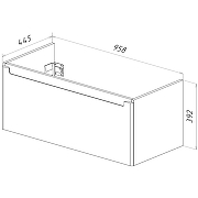 Тумба под раковину Lemark Buno Mini 100 LM05BM100T подвесная Белый глянец-6