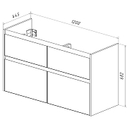 Тумба под раковину Lemark Combi 125 LM03C125T подвесная Белый глянец-6