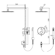 Душевая система RGW Shower Panels SP-52-1 211408521-01 Хром-7