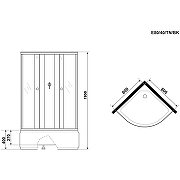 Душевая кабина Niagara Eco 80x80 E80/40/TN/BK без гидромассажа-13