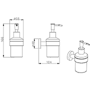 Дозатор для жидкого мыла Aquatek AQ4005CR Хром-1