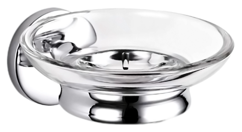 Мыльница Nofer Monaco 16372.B хром/прозрачное стекло крючок для ванной nofer monaco 16370 в хром