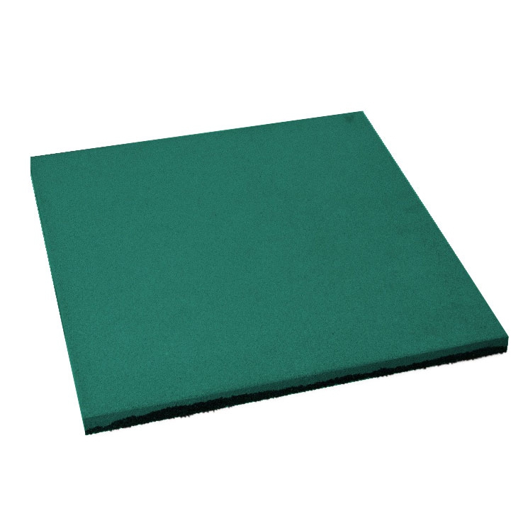 цена Резиновая плитка ST Плитка Квадрат 20 мм зеленая 500x500х20 мм