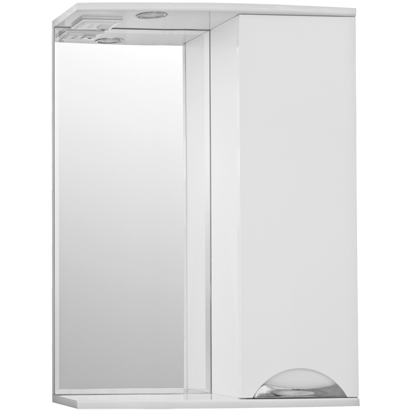 цена Зеркало со шкафом Style Line Жасмин 60 С с подсветкой Белый глянец