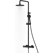 Душевая система Kludi Logo Dual Shower System 6808239-00 с термостатом Черная матовая-2