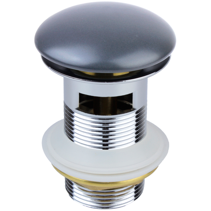 Донный клапан Bronze de Luxe 1002/1DGM click-clack Темно-серый донный клапан bronze de luxe 1002gr click clack серый