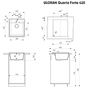 Кухонная мойка Ulgran Quartz Forte 425-09 Асфальт-2