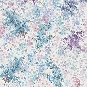 Обои Marburg Flora 47450 Винил на флизелине (0,53*10,05) Фиолетовый/Синий/Розовый, Листья/Абстракция-1