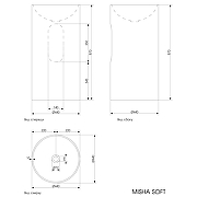 Раковина Plumberia Selection MISHA SOFT BO 44x87x44 Белая матовая-6