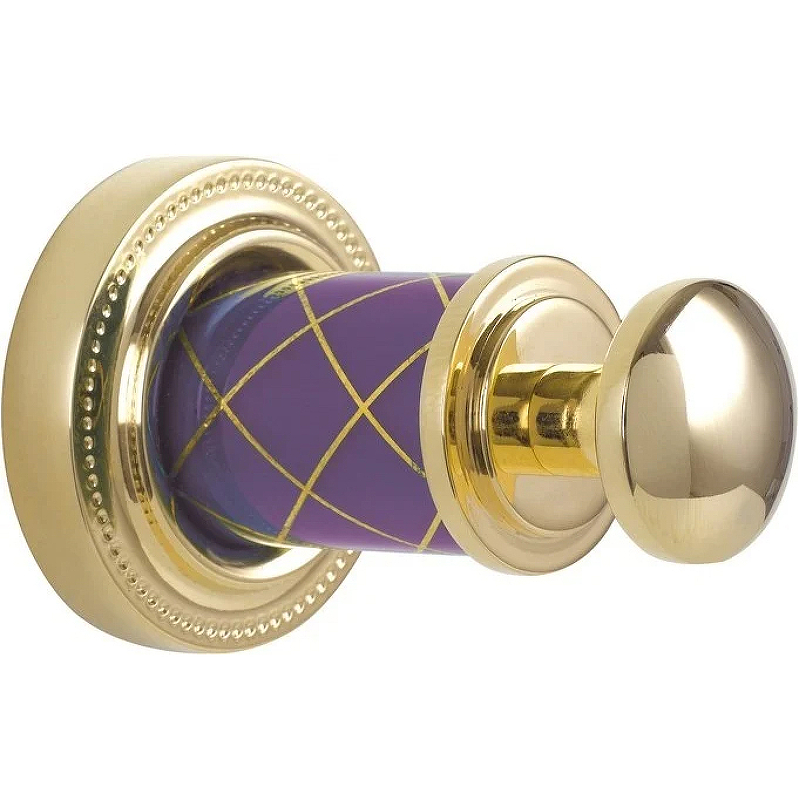 Крючок Boheme Murano 10906-V-G Золото Фиолетовый крючок boheme murano 10906 w cr хром