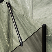 Шторка на ванну Maybah Glass MGV-249-6ш 300x1400 в широком профиле Черный стекло бронзовое матовое-4