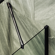 Шторка на ванну Maybah Glass MGV-248-6ш 300x1400 в широком профиле Черный стекло прозрачное-4