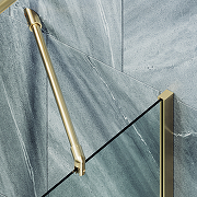Шторка на ванну Maybah Glass MGV-248-3ш 300x1400 в широком профиле Золото стекло прозрачное-4