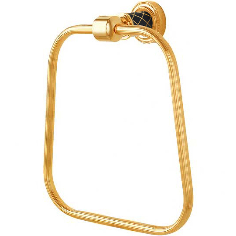 Кольцо для полотенец Boheme Murano 10905-B-G Золото Черное кольцо для полотенец boheme murano 10905 w cr хром