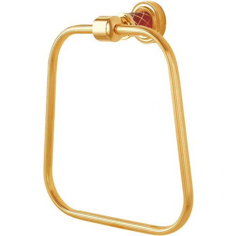 Кольцо для полотенец Boheme Murano 10905-R-G Золото Рубиновое кольцо для полотенец boheme murano 10905 b cr хром черное
