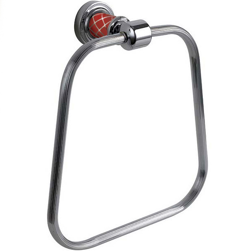 Кольцо для полотенец Boheme Murano 10905-R-CR Хром Красное цена и фото