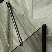 Шторка на ванну Maybah Glass MGV-66-6ш 400x1400 в широком профиле Черный стекло бронзовое-4