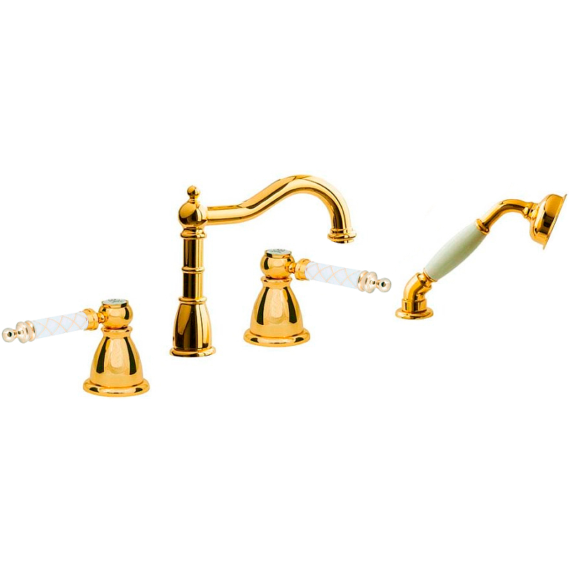 Смеситель на борт ванны Boheme Tradizionale Oro 395-MR-W Золото смеситель для ванны boheme tradizionale oro 283 золото