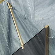 Шторка на ванну Maybah Glass MGV-78-3ш 400x1400 в широком профиле Золото стекло графитовое-4