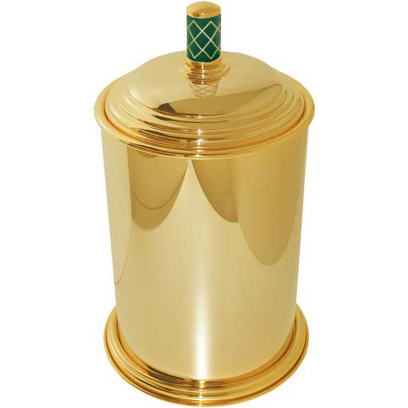 ведро для мусора boheme royal cristal 10934 g золото Ведро для мусора Boheme Murano 10907-GR-G Золото Бирюзовое