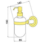 Дозатор для жидкого мыла Boheme Murano 10912-B-G Золото Черный-1