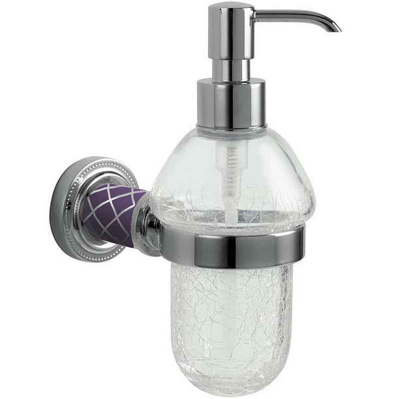 цена Дозатор для жидкого мыла Boheme Murano 10912-V-CR Хром Фиолетовый