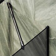 Шторка на ванну Maybah Glass MGV-140-6у 540x1400 в узком профиле Черный стекло графитовое-4