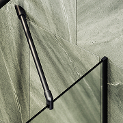 Шторка на ванну Maybah Glass MGV-130-6у 340x1400 в узком профиле Черный стекло сатиновое-4