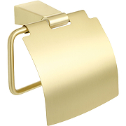 Держатель туалетной бумаги Fixsen Trend Gold FX-99010 с крышкой Матовое золото