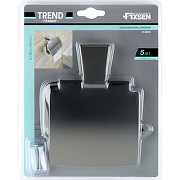 Держатель туалетной бумаги Fixsen Trend Graphite FX-98010 с крышкой Черный графит-1