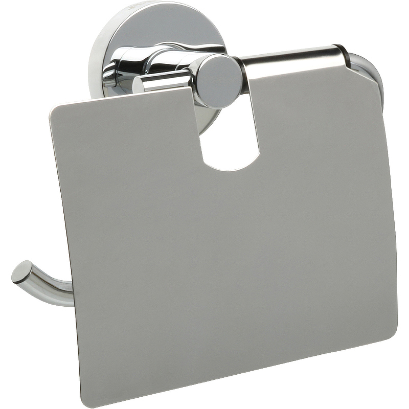 Держатель туалетной бумаги Fixsen Comfort Chrome FX-85010 с крышкой Хром крючок fixsen comfort chrome fx 85005 хром
